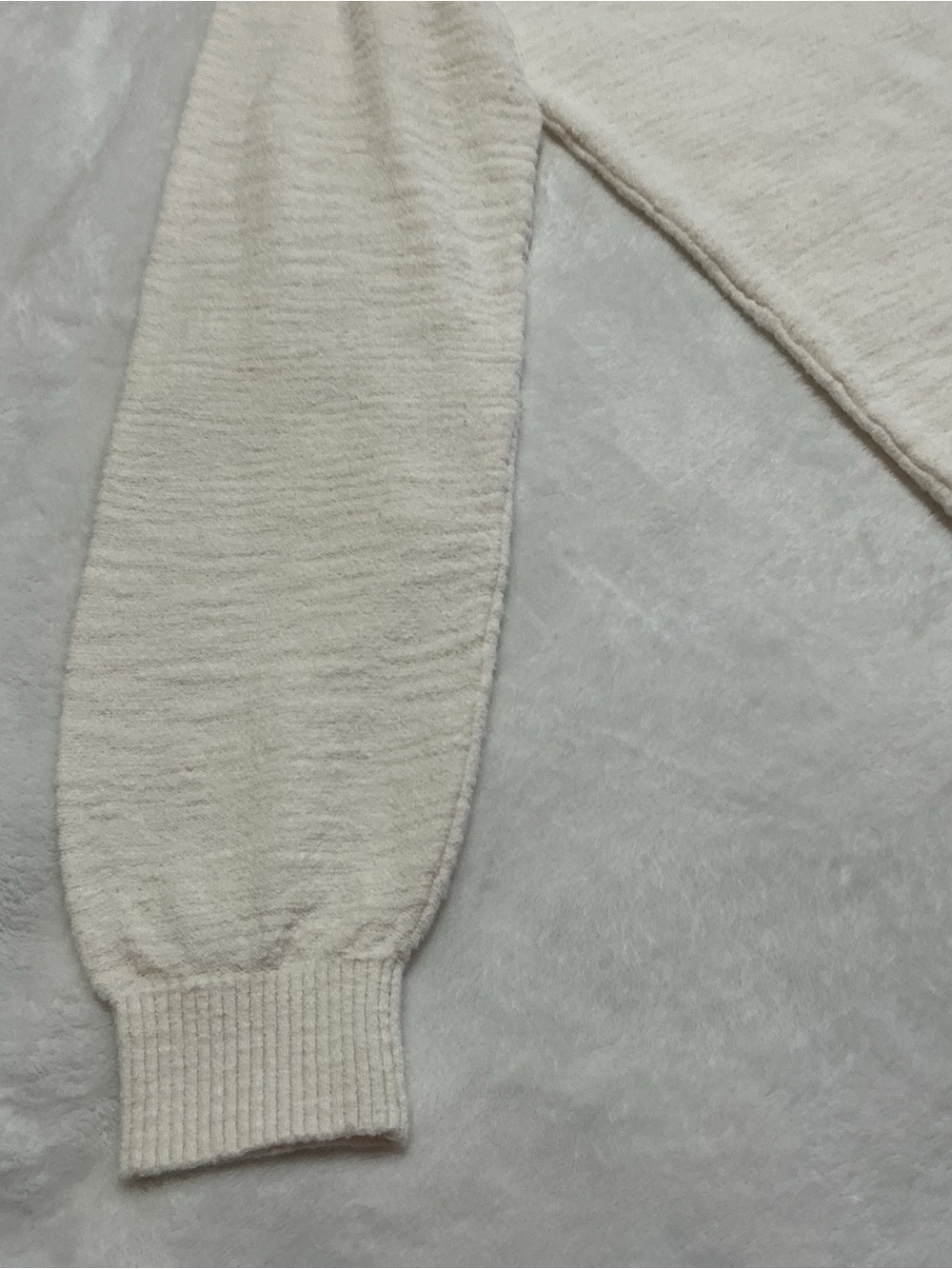 LOFT Textured Boatneck Scoop Neck Sweater White Size Medium SOFT - Picture 5 of 9